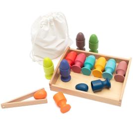 Fa tojásos rakosgató Montessori Baby Mix